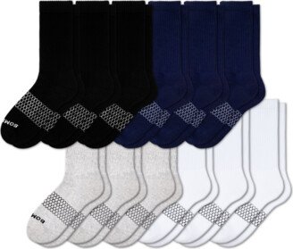 Women's Calf Sock 12-Pack - Mixed Solids - Large - Cotton