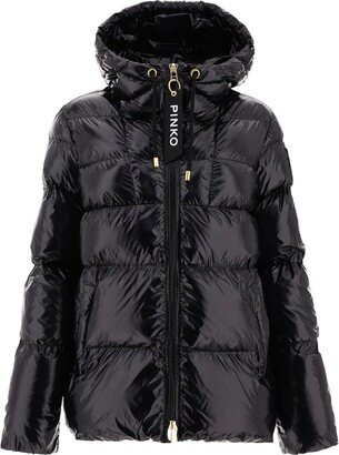 High Shine Hooded Puffer Jacket-AB