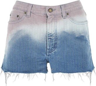 Tie-Dye Denim Shorts-AA