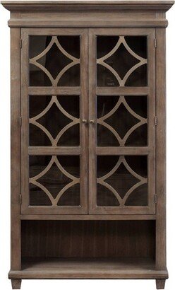 Carson Glass Display Cabinet Brown - Martin Furniture