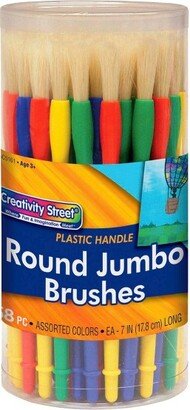 Creativity Street Chubby Brushes, Round Type, Easy Grip Handles, Jumbo Sizes, Set of 58