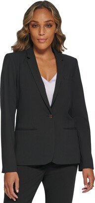 One-Button Blazer, Regular and Petite Sizes