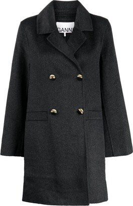 Notched-Lapels Double-Breasted Coat-AF