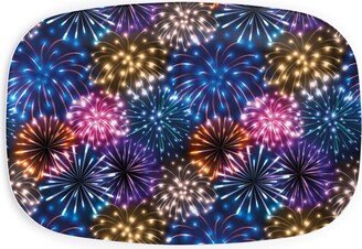 Serving Platters: Fireworks - Multi Serving Platter, Multicolor