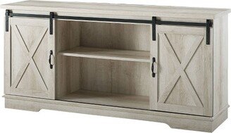 Modern Transitional Sliding Barndoor TV Stand for TVs up to 65 - Saracina Home