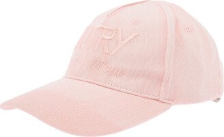 Pink Baseball Cap With Tonal Logo Embroidery In Cotton Woman-AA