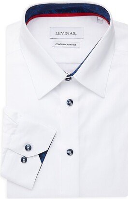 Levinas Solid Contemporary Fit Dress Shirt