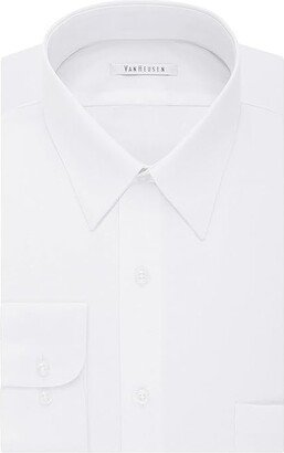 Men's TALL FIT Dress Shirts Poplin (Big and Tall) (White) Men's Long Sleeve Button Up