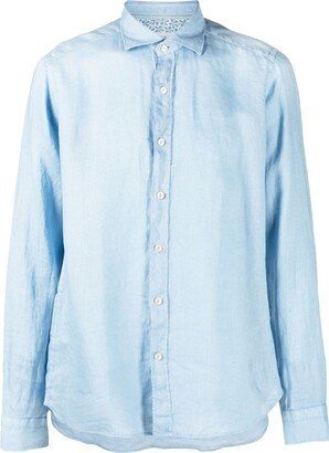 Cutaway Collar Linen Shirt