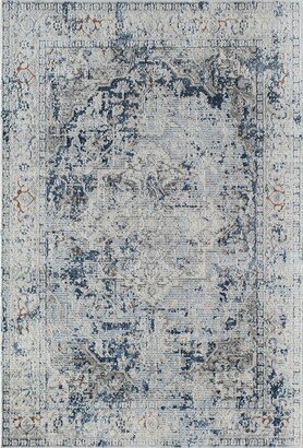 Preston PS20A Blue Sailing Transitional Vintage Gray Area Rug, 8'0X10'0