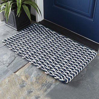 Rope Doormat Gray/Navy Large