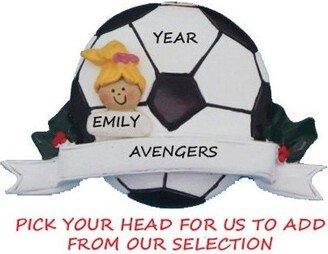 Soccer Ball Personalized Ornament - Playing Christmas On A Team