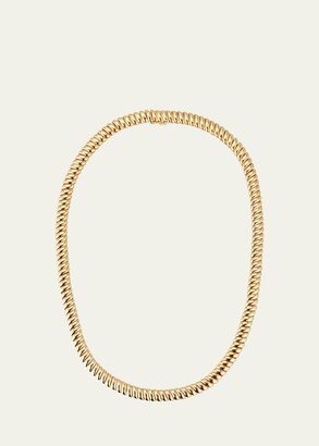 Zoe 18k Yellow Gold Plain Choker Necklace