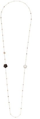 18kt rose gold Bon Ton smokey quartz, milky quartz and diamonds necklace