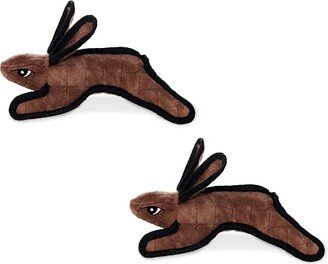 Tuffy Jr Barnyard Rabbit Brown, 2-Pack Dog Toys