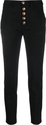 Buttoned-Up Slim-Fit Trousers-AA