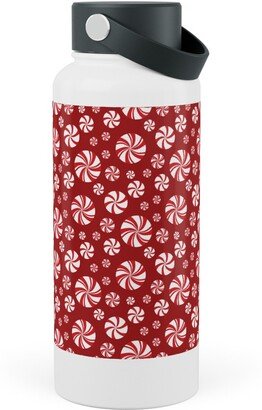 Photo Water Bottles: Nutcracker Peppermints On Red Stainless Steel Wide Mouth Water Bottle, 30Oz, Wide Mouth, Red