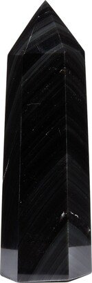 Black Obsidian Stone Tower - Polished Crystal Point Standing Decor 29