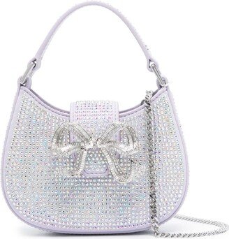 mini Crescent Bow rhinestone clutch bag