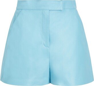 Leather High-waist Bermuda Shorts Shorts & Bermuda Shorts Turquoise