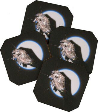 Samantha Hearn Vintage Shiny Disco Hand Coaster Set