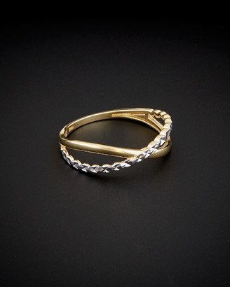 14K Two-Tone X Ring