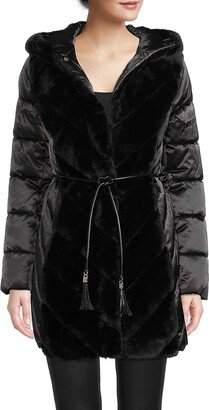 Faux Fur Hooded Jacket-AC