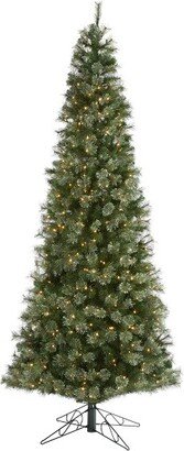 10' Cashmere Slim Prelit Artificial Christmas Tree