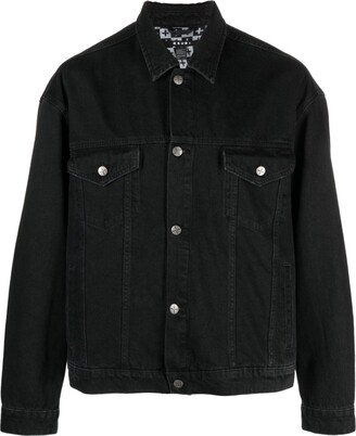 Classic Laid Black denim jacket