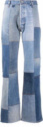 Patchwork Bootcut Jeans