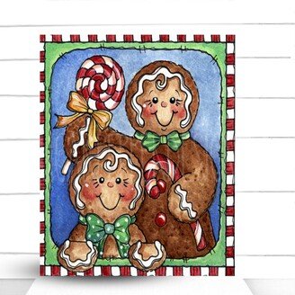 Wreath Sign, Gingerbread Christmas Sugar Pepper Designs, Sign For Door Decor-AA