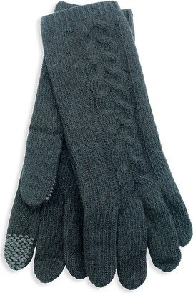 Cable Knit Cashmere Touchscreen Gloves