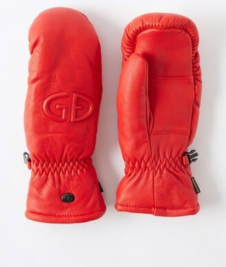 Hilja Logo-embossed Leather Gloves-AA