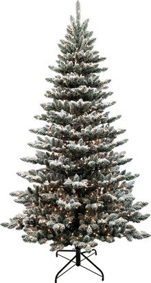 7.5' Pre-Lit Clear Incandescent Snow Pine Tree