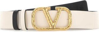 VLogo Plaque Buckled Belt-AA