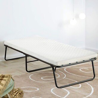 Onetan, 14â Folding Bed with Luxurious Memory Foam Mattress, Portable Guest Bed