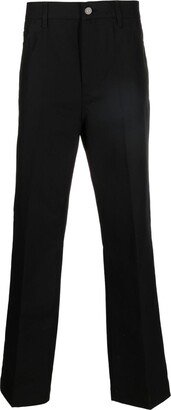 Wide-Leg Tonal-Stitch Trousers-AA