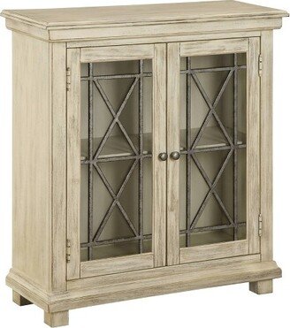 Kurt 2 Door Cabinet Ivory - Treasure Trove Accents