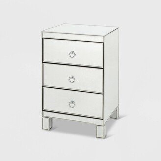 Bandara Modern 3 Drawer Cabinet Silver