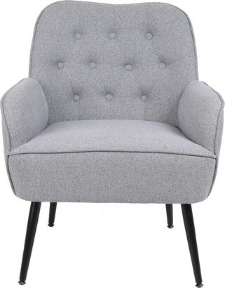 Kichae Modern Mid Century Velvet Chair Sherpa Armchair for Living Room Bedroom Office