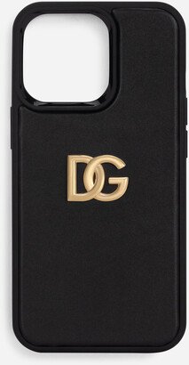 Calfskin iPhone 13 Pro cover with logo