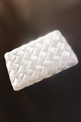 Loeffler Randall Aviva Cream Woven Puff Clutch