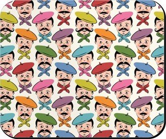 Mouse Pads: Men With Mustaches And Bandanas - Multi Mouse Pad, Rectangle Ornament, Multicolor