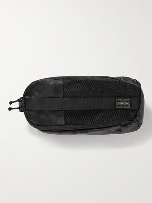 Porter-Yoshida and Co Effect Mesh-Trimmed Camouflage-Print Shell Pouch
