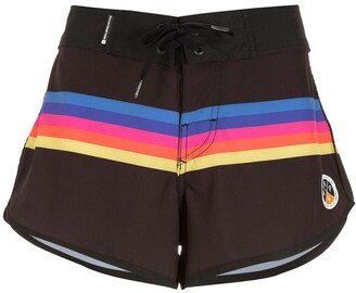 Stripe-Print Drawstring Shorts