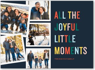 Holiday Cards: Joyful Little Moments Holiday Card, Blue, 6X8, Holiday, Matte, Signature Smooth Cardstock, Square