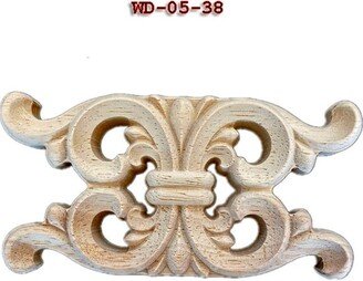 Square Chic Wood Embellishments Ornate Furniture Apliques Onlay Trim Supplies Home Wall European Style Decal-AT