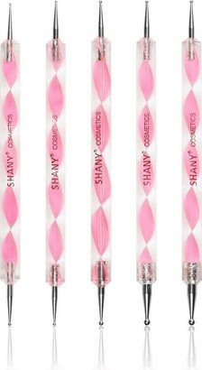 SHANY Marbleizing Dotting Pen Nail Brush Sets - 5 pieces