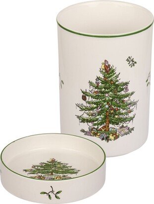 Christmas Tree Wine Chiller and Coaster Set, 2 Pieces