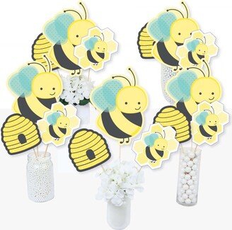 Big Dot Of Happiness Honey Bee - Baby Shower or Birthday Centerpiece Table Toppers - Set of 15